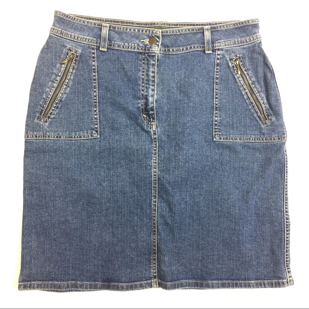 Eddie Bauer Women Size 16 Denim Skirt